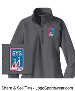 Sport-Tek Ladies Sport-Wick Stretch 1/2-Zip Pullover Design Zoom